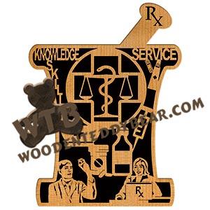 Pharmacist Plaque fretwork scroll saw pattern |The Wooden Teddy Bear
