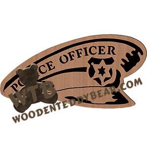 Police Officer's Hat fretwork scroll saw pattern |The Wooden Teddy Bear