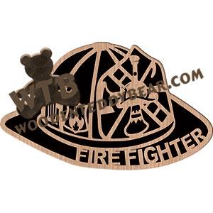 Firefighter's Helmet fretwork scroll saw pattern |The Wooden Teddy Bear