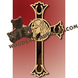 Horse Cross fretwork scroll saw pattern |The Wooden Teddy Bear
