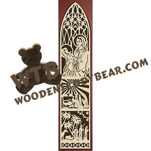 Madonna & Child Arched Panel fretwork scroll saw pattern |The Wooden Teddy Bear