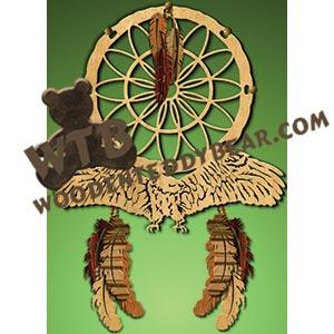 Dreamcatcher & Eagle fretwork scroll saw pattern |The Wooden Teddy Bear