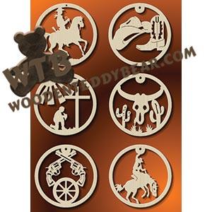 Cowboy Ornaments fretwork scroll saw pattern |The Wooden Teddy Bear