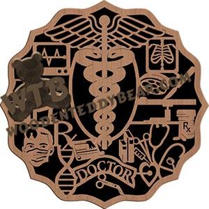 Doctor Plaque fretwork scroll saw pattern |The Wooden Teddy Bear