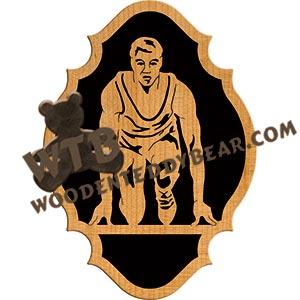 Runner Plaque #4 fretwork scroll saw pattern |The Wooden Teddy Bear