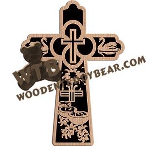 Springs of Grace Cross fretwork scroll saw pattern |The Wooden Teddy Bear
