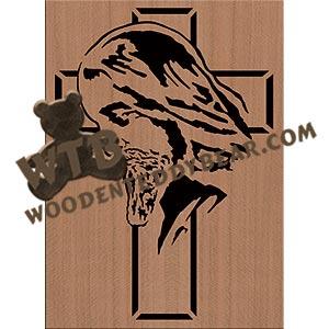 Head of Christ Cross fretwork scroll saw pattern |The Wooden Teddy Bear