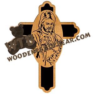 Jesus The Good Shepherd Cross fretwork scroll saw pattern |The Wooden Teddy Bear