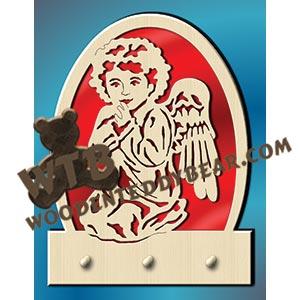 Little Angel Key Plaque fretwork scroll saw pattern |The Wooden Teddy Bear