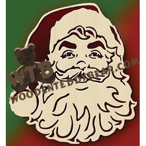 Santa Face fretwork scroll saw pattern |The Wooden Teddy Bear