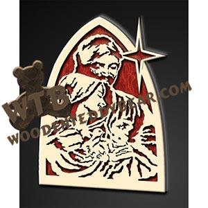 Joseph, Mary & Jesus with Stand fretwork scroll saw pattern |The Wooden Teddy Bear