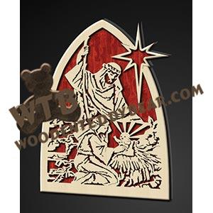 Nativity Scene with Stand fretwork scroll saw pattern |The Wooden Teddy Bear