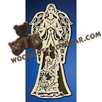 Large Nativity Angel fretwork scroll saw pattern |The Wooden Teddy Bear