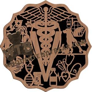 Female Veterinarian Plaque fretwork scroll saw pattern |The Wooden Teddy Bear
