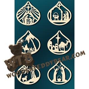 Nativity Ornaments fretwork scroll saw pattern |The Wooden Teddy Bear