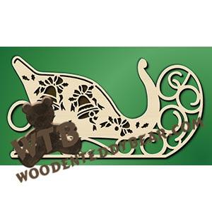 Sleigh with Bells fretwork scroll saw pattern |The Wooden Teddy Bear