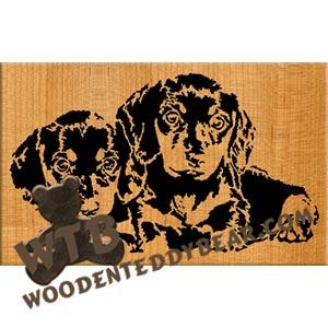 Dachshund Pups fretwork scroll saw pattern |The Wooden Teddy Bear