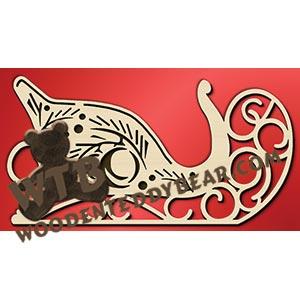 Sleigh with Ornaments fretwork scroll saw pattern |The Wooden Teddy Bear