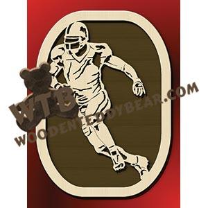Football Plaque #2 fretwork scroll saw pattern |The Wooden Teddy Bear
