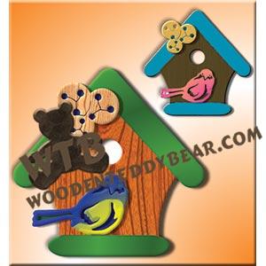 Birdhouse & Ornament #4 fretwork scroll saw pattern |The Wooden Teddy Bear