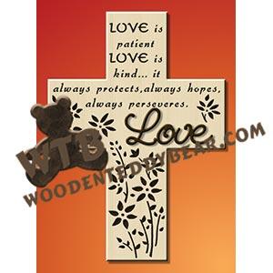 Love Cross fretwork scroll saw pattern |The Wooden Teddy Bear