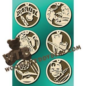 Dentist Ornaments fretwork scroll saw pattern |The Wooden Teddy Bear