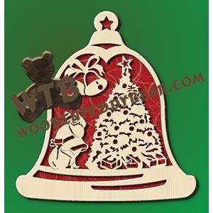 Christmas Bell fretwork scroll saw pattern |The Wooden Teddy Bear