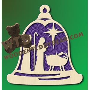 Nativity Bell fretwork scroll saw pattern |The Wooden Teddy Bear