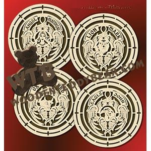 Symbols of the 4 Evangelists fretwork scroll saw pattern |The Wooden Teddy Bear
