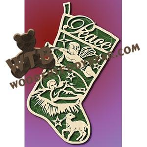 Christmas Stocking Nativity fretwork scroll saw pattern |The Wooden Teddy Bear