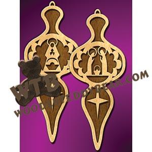 Tree Ornament Plaques Nativity fretwork scroll saw pattern |The Wooden Teddy Bear