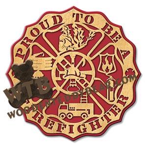 Proud Firefighter fretwork scroll saw pattern |The Wooden Teddy Bear