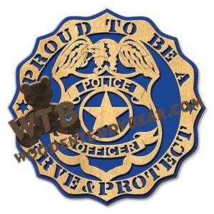 Proud Police Officer fretwork scroll saw pattern |The Wooden Teddy Bear