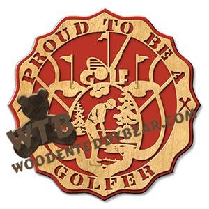 Proud Golfer Male fretwork scroll saw pattern |The Wooden Teddy Bear