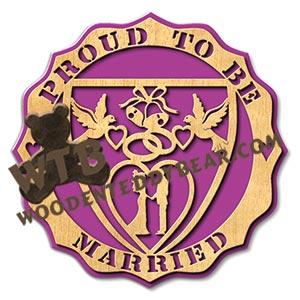 Proud to be Married fretwork scroll saw pattern |The Wooden Teddy Bear