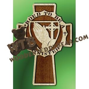 Proud Minister Cross fretwork scroll saw pattern |The Wooden Teddy Bear