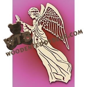 Angel with Dove fretwork scroll saw pattern |The Wooden Teddy Bear
