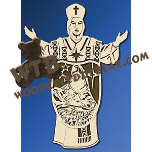 Nativity Cloak #2 fretwork scroll saw pattern |The Wooden Teddy Bear