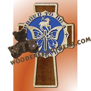 Proud Believer Cross fretwork scroll saw pattern |The Wooden Teddy Bear