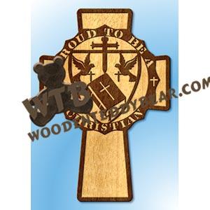 Proud Christian Cross fretwork scroll saw pattern |The Wooden Teddy Bear