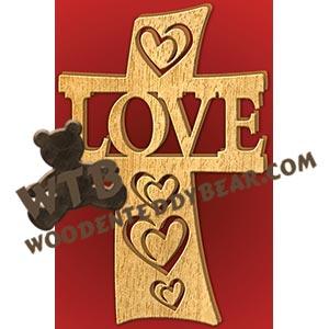 Curved Love Cross fretwork scroll saw pattern |The Wooden Teddy Bear