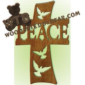 Curved Peace Cross fretwork scroll saw pattern |The Wooden Teddy Bear