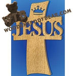 Curved Jesus Cross fretwork scroll saw pattern |The Wooden Teddy Bear