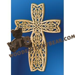 Tribal Ribbon Cross fretwork scroll saw pattern |The Wooden Teddy Bear