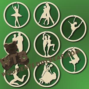 Dancing Ornaments fretwork scroll saw pattern |The Wooden Teddy Bear