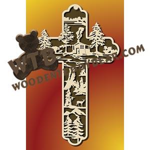 Nature Cross fretwork scroll saw pattern |The Wooden Teddy Bear