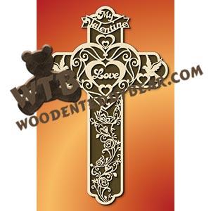 Valentines Cross fretwork scroll saw pattern |The Wooden Teddy Bear