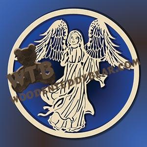 Angel with Spread Wings fretwork scroll saw pattern |The Wooden Teddy Bear