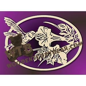 Hummingbird Feeding fretwork scroll saw pattern |The Wooden Teddy Bear