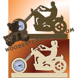 Harley Rider Clocks fretwork scroll saw pattern |The Wooden Teddy Bear